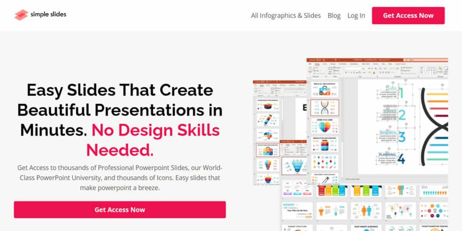 A screenshot of Simple Slides website.